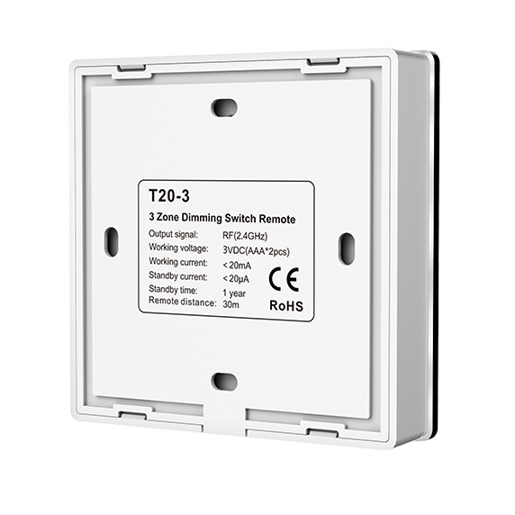 3 Zones 2.4G Brightness Remote Control T20-3 3 Zones 2.4G Brightness Remote Control T20-3